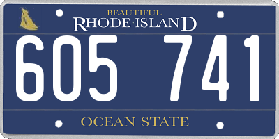 RI license plate 605741