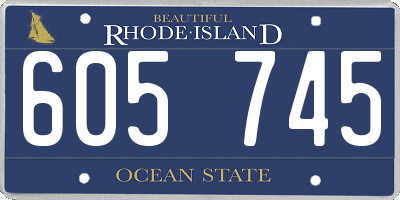 RI license plate 605745