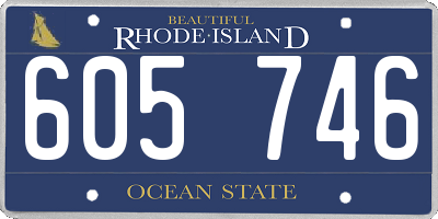 RI license plate 605746