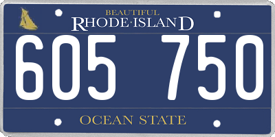 RI license plate 605750