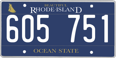 RI license plate 605751