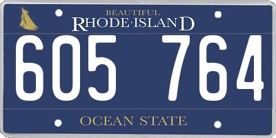 RI license plate 605764
