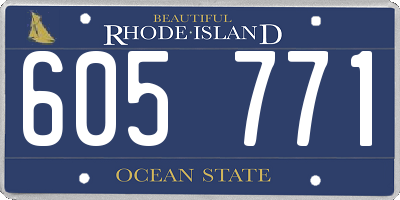 RI license plate 605771