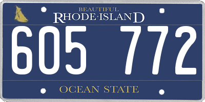 RI license plate 605772