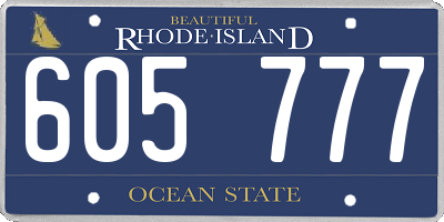 RI license plate 605777