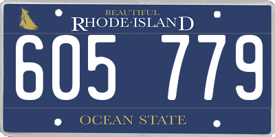 RI license plate 605779