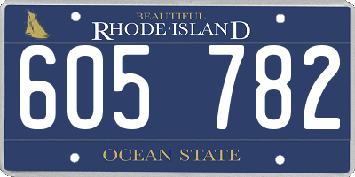RI license plate 605782