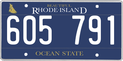RI license plate 605791