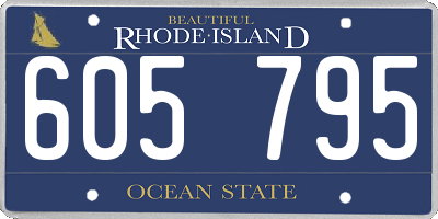 RI license plate 605795