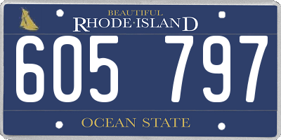 RI license plate 605797
