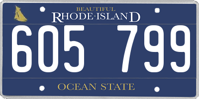 RI license plate 605799