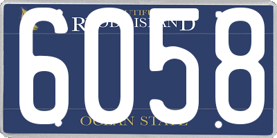 RI license plate 6058