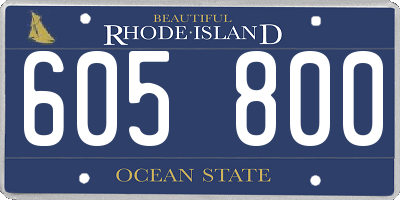 RI license plate 605800
