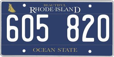 RI license plate 605820