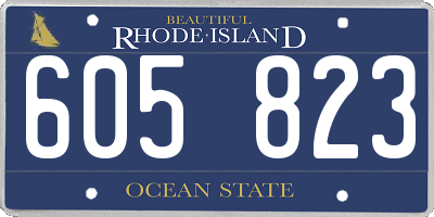 RI license plate 605823