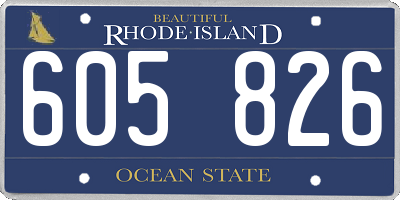 RI license plate 605826