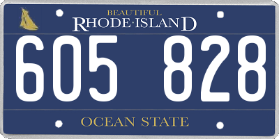 RI license plate 605828