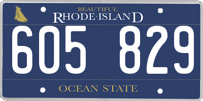 RI license plate 605829