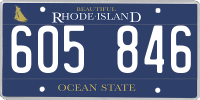 RI license plate 605846