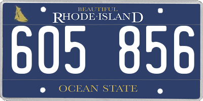 RI license plate 605856