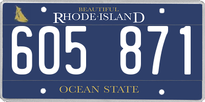 RI license plate 605871