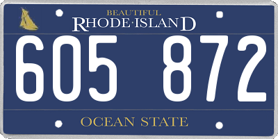 RI license plate 605872