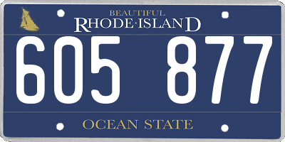 RI license plate 605877