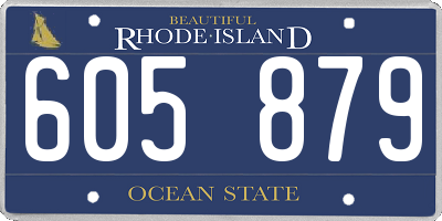 RI license plate 605879