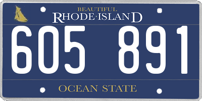 RI license plate 605891