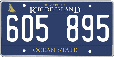 RI license plate 605895