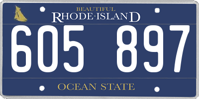 RI license plate 605897