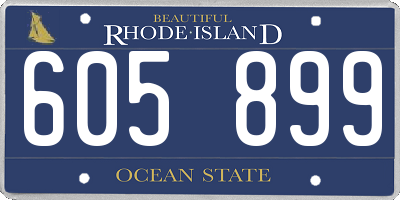 RI license plate 605899