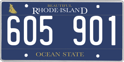RI license plate 605901