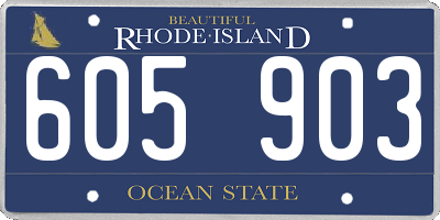 RI license plate 605903