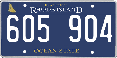 RI license plate 605904
