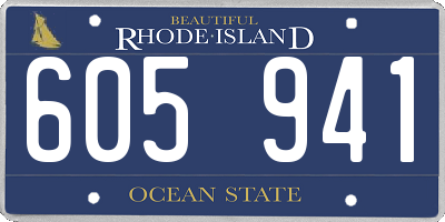 RI license plate 605941