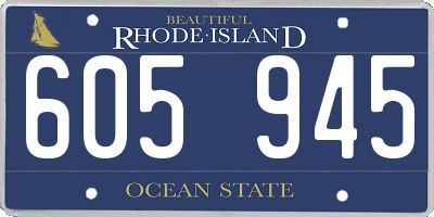 RI license plate 605945