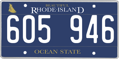 RI license plate 605946