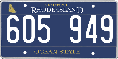 RI license plate 605949