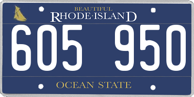 RI license plate 605950