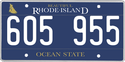 RI license plate 605955