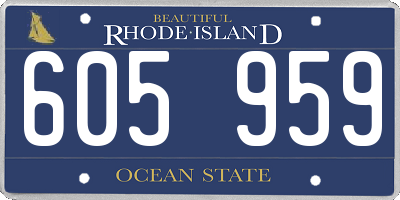 RI license plate 605959