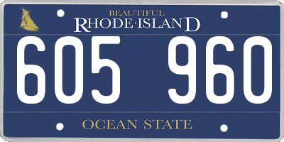 RI license plate 605960
