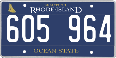 RI license plate 605964
