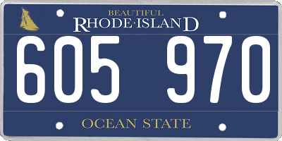 RI license plate 605970