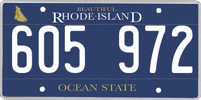 RI license plate 605972