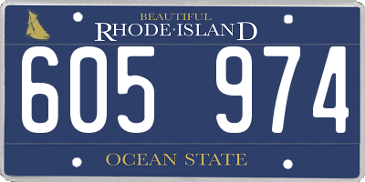 RI license plate 605974
