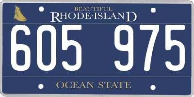 RI license plate 605975
