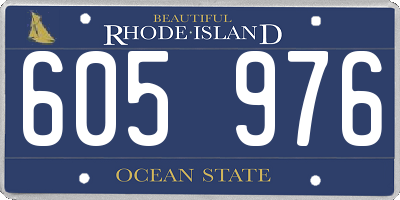 RI license plate 605976