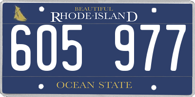RI license plate 605977